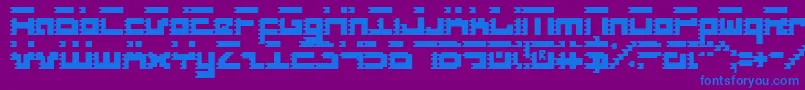 Police RoidRageCondensed – polices bleues sur fond violet