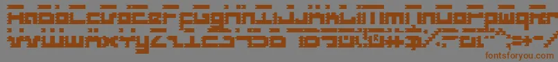 Fonte RoidRageCondensed – fontes marrons em um fundo cinza