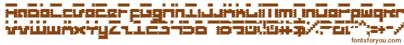 フォントRoidRageCondensed – 白い背景に茶色のフォント