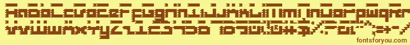 Шрифт RoidRageCondensed – коричневые шрифты на жёлтом фоне