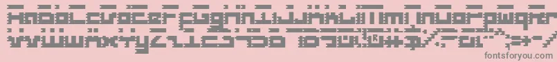 Więcej informacji o czcionce RoidRageCondensed Czcionka RoidRageCondensed – szare czcionki na różowym tle
