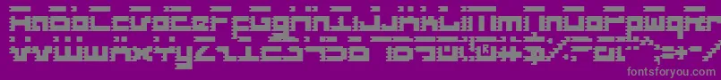 フォントRoidRageCondensed – 紫の背景に灰色の文字