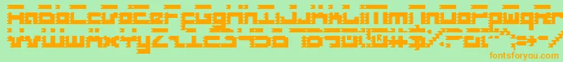 Police RoidRageCondensed – polices orange sur fond vert