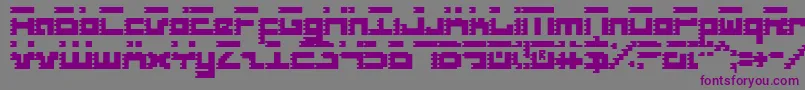 フォントRoidRageCondensed – 紫色のフォント、灰色の背景