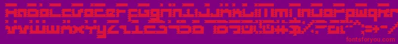 Weitere Informationen zur RoidRageCondensed-Schriftart RoidRageCondensed-Schriftart – Rote Schriften auf violettem Hintergrund