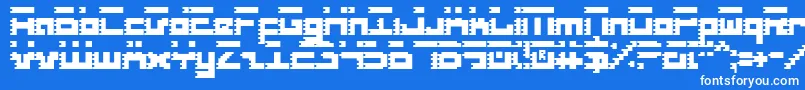 フォントRoidRageCondensed – 青い背景に白い文字