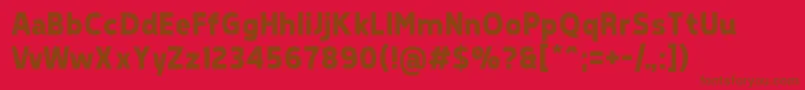 TepenoSansBold Font – Brown Fonts on Red Background