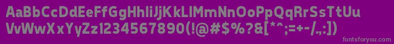 TepenoSansBold Font – Gray Fonts on Purple Background