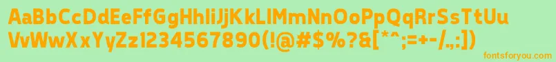 TepenoSansBold Font – Orange Fonts on Green Background