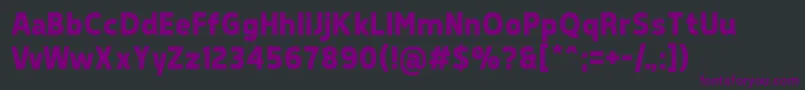 TepenoSansBold Font – Purple Fonts on Black Background