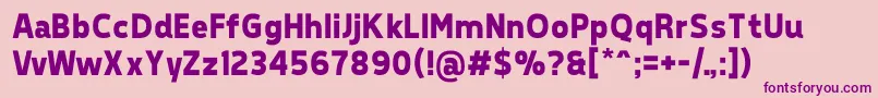 TepenoSansBold Font – Purple Fonts on Pink Background