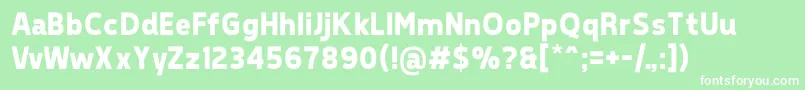 TepenoSansBold Font – White Fonts on Green Background