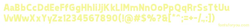 TepenoSansBold Font – Yellow Fonts on White Background
