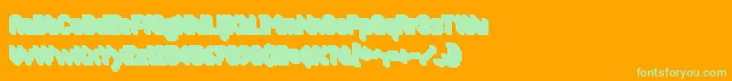 Czcionka AlgolviiRegular – zielone czcionki na pomarańczowym tle