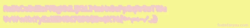 AlgolviiRegular Font – Pink Fonts on Yellow Background