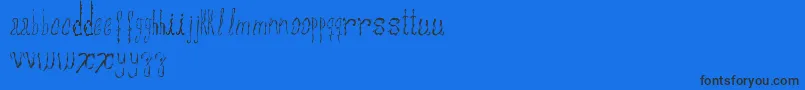 Assperiments Font – Black Fonts on Blue Background