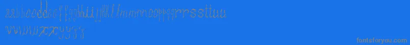 Assperiments Font – Gray Fonts on Blue Background