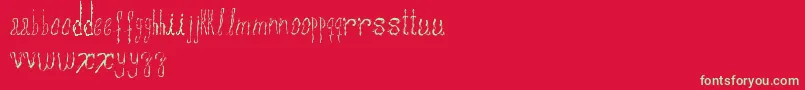 Assperiments Font – Green Fonts on Red Background