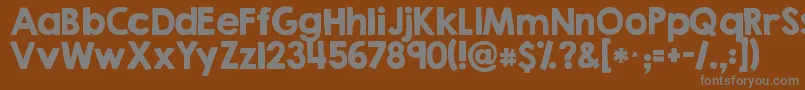 Шрифт Kg Second Chances Solid – серые шрифты на коричневом фоне