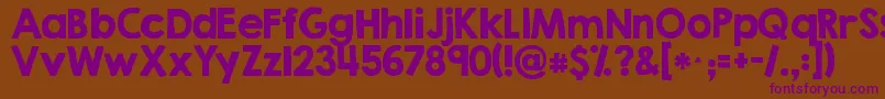 Kg Second Chances Solid Font – Purple Fonts on Brown Background