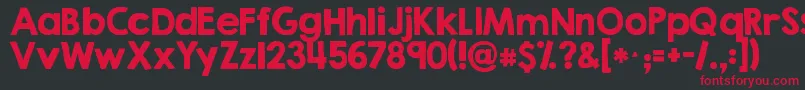 Kg Second Chances Solid Font – Red Fonts on Black Background