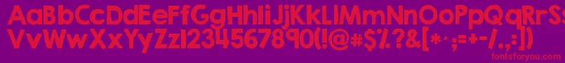 Kg Second Chances Solid Font – Red Fonts on Purple Background
