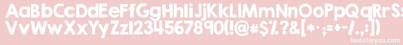 Kg Second Chances Solid Font – White Fonts on Pink Background
