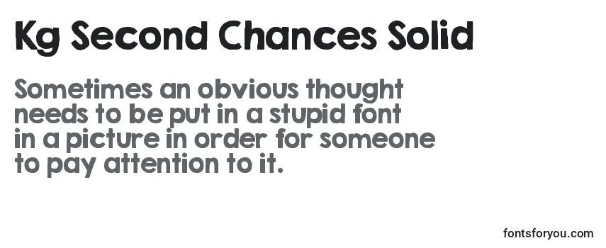 Review of the Kg Second Chances Solid Font