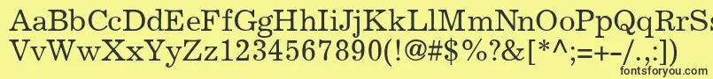 ExclaimdbNormal Font – Black Fonts on Yellow Background