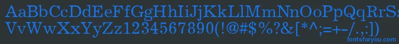 ExclaimdbNormal Font – Blue Fonts on Black Background