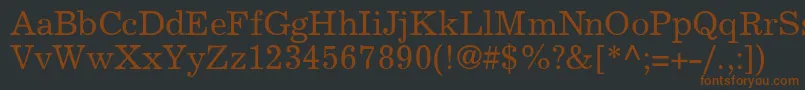 ExclaimdbNormal Font – Brown Fonts on Black Background