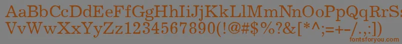 ExclaimdbNormal Font – Brown Fonts on Gray Background