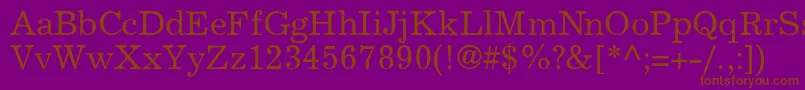 ExclaimdbNormal Font – Brown Fonts on Purple Background