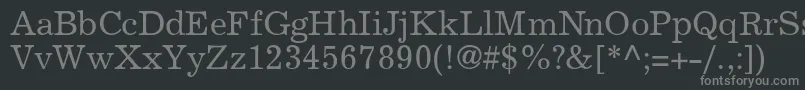 ExclaimdbNormal Font – Gray Fonts on Black Background