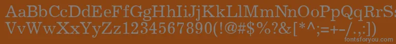 ExclaimdbNormal Font – Gray Fonts on Brown Background