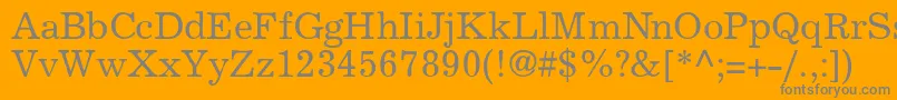 ExclaimdbNormal Font – Gray Fonts on Orange Background