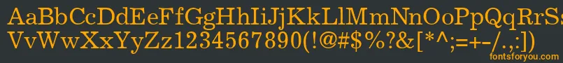 フォントExclaimdbNormal – 黒い背景にオレンジの文字