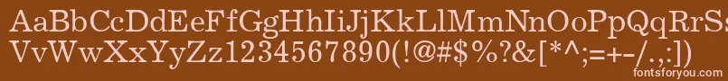 ExclaimdbNormal Font – Pink Fonts on Brown Background