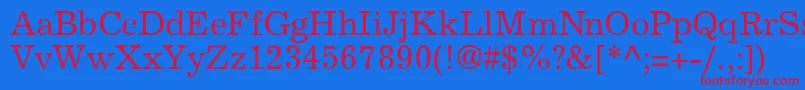 Шрифт ExclaimdbNormal – красные шрифты на синем фоне