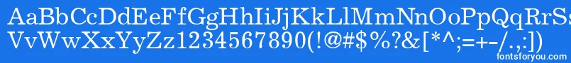 ExclaimdbNormal Font – White Fonts on Blue Background