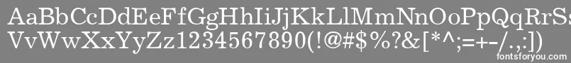 ExclaimdbNormal Font – White Fonts on Gray Background