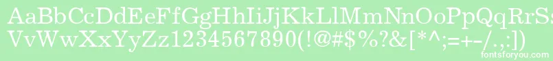 ExclaimdbNormal Font – White Fonts on Green Background