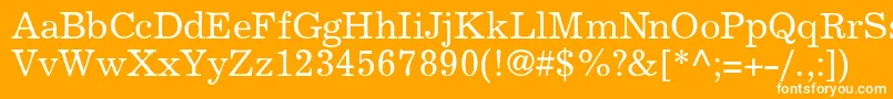 ExclaimdbNormal Font – White Fonts on Orange Background