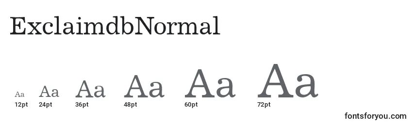 ExclaimdbNormal Font Sizes
