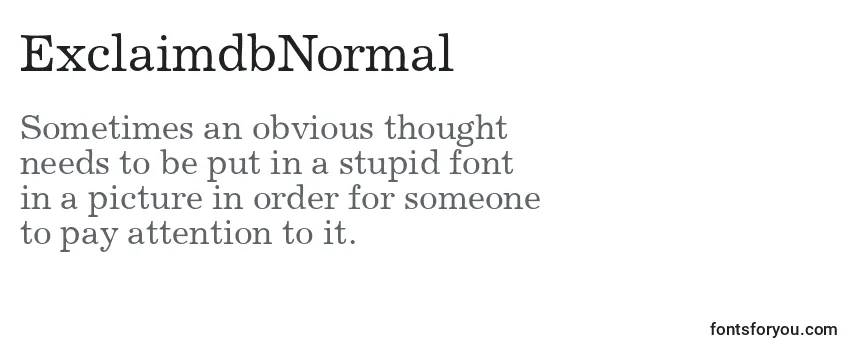ExclaimdbNormal Font
