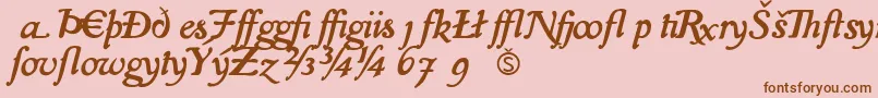 IslaExtra Font – Brown Fonts on Pink Background