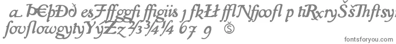 Шрифт IslaExtra – серые шрифты на белом фоне
