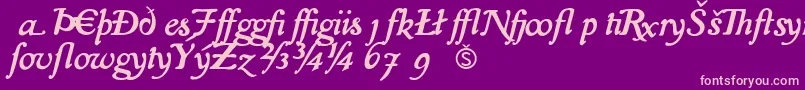 IslaExtra Font – Pink Fonts on Purple Background
