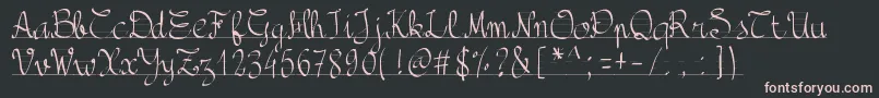 Pwbacktoschool Font – Pink Fonts on Black Background