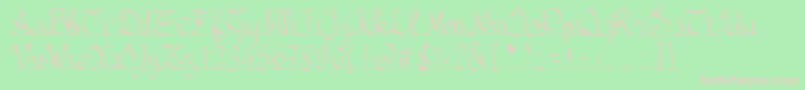 Pwbacktoschool Font – Pink Fonts on Green Background